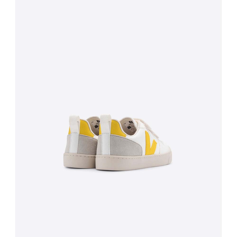 Veja V-10 CWL Tornacipő Gyerek White/Yellow | HU 860AHK